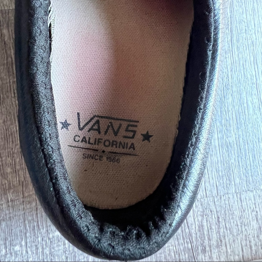 Vans California Since 1966 Black Leather Lace-Up Sneakers Size 11.5 - Picture 9 of 10